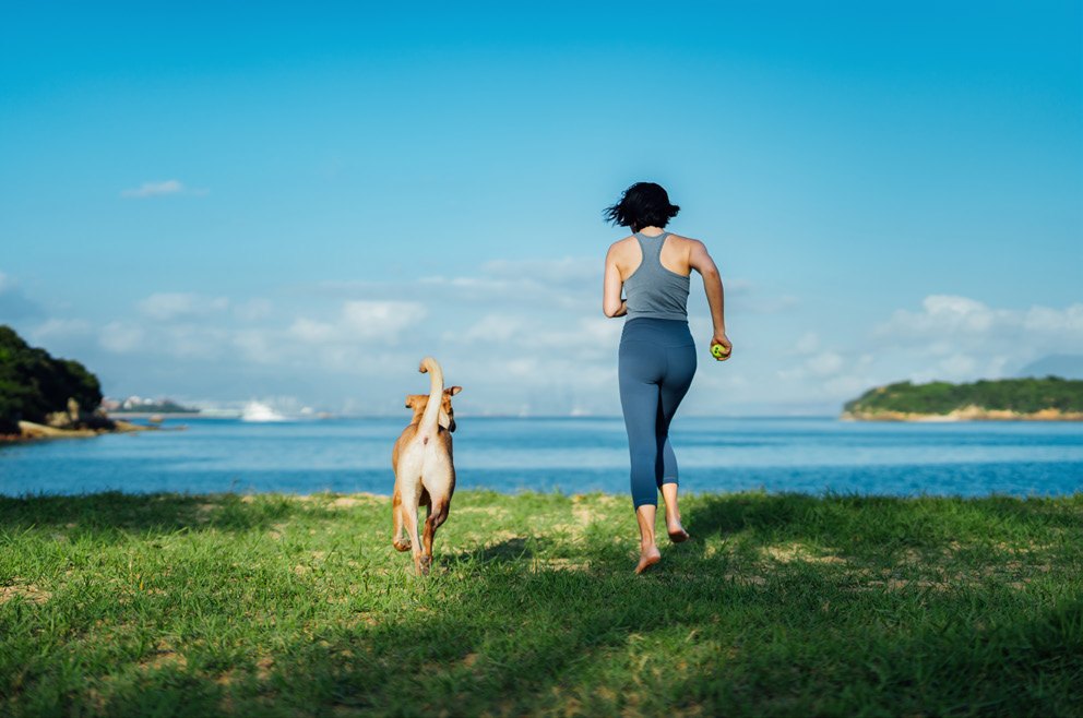 Running by the coast