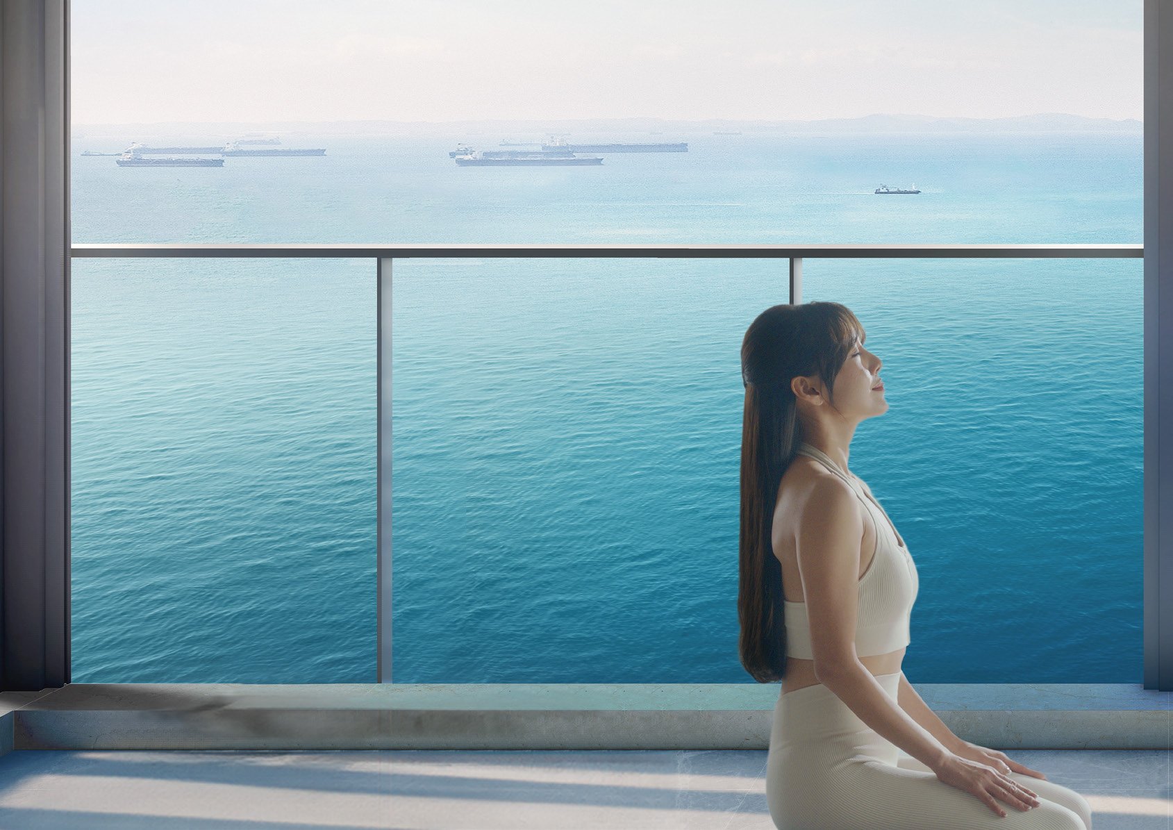 Looking out to sea (artist’s impression)