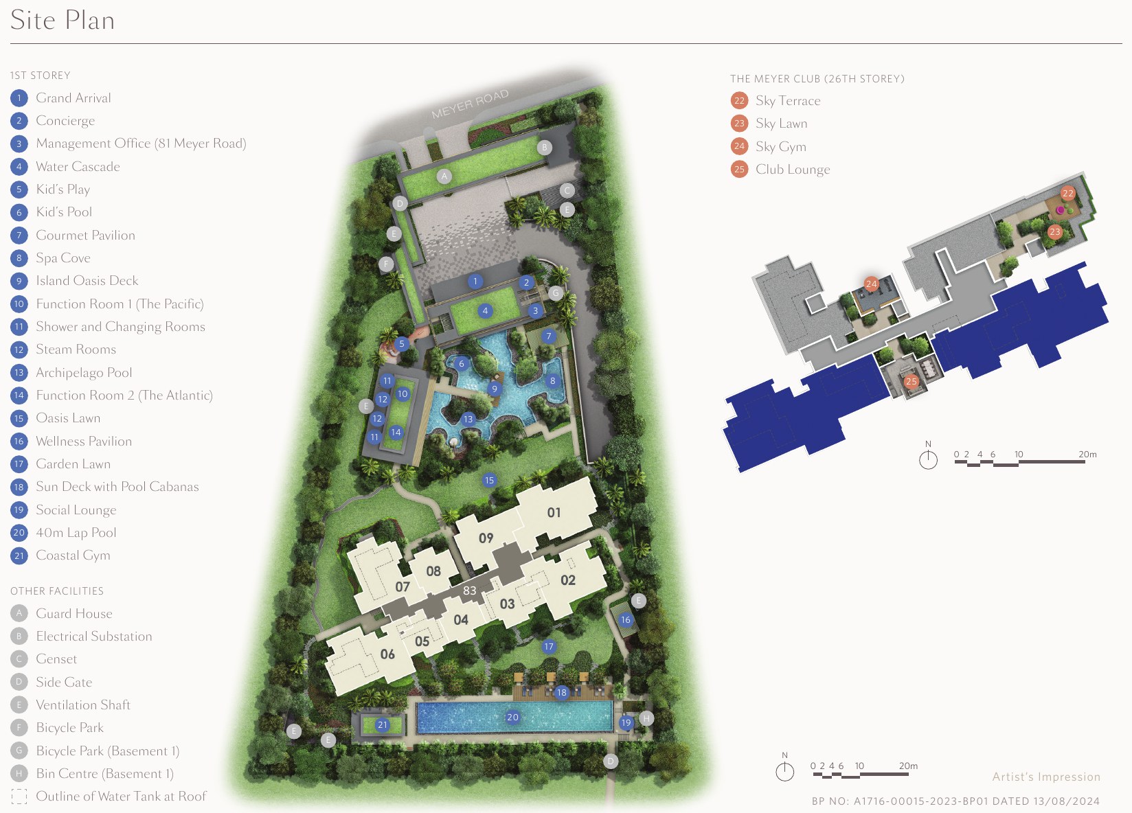 Site plan and facilities list